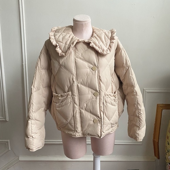 Vocavaca Frill Collar Short Down Coat - Picture 3 of 16